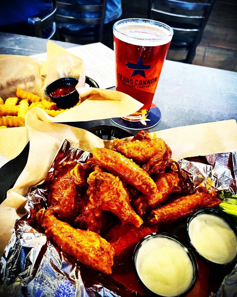 Wings, Brews and Football ??? Cheers yall!!? #brewery #texas #hillcountry #beer